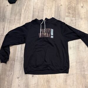 Black Pullover Hoodie with 'Pretty Woman The Musical' Graphic